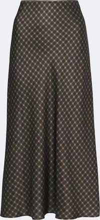 Vince Plaid satin slip skirt
