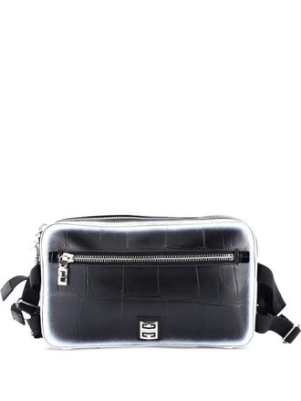 Givenchy Bum Bag Crocodile Embossed Leather belt bag - Nero