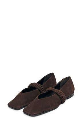 Alohas Lautan Square Toe Mary Jane Flat in Brown at Nordstrom, Size 10-10.5Us
