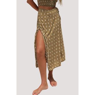Stone Fox Swim Holiday Wrap Cover-Up Skirt in Vista Flower at Nordstrom, Size X-Small