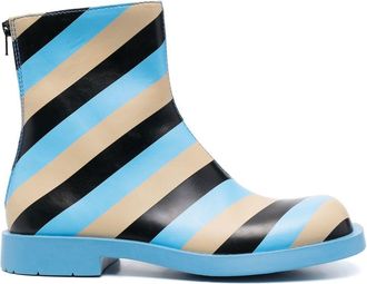 Camper striped ankle boots - men - Recycled Polyester/Rubber/Calf Leather/Calf Leather - 44 - Blue