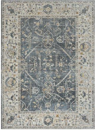 Jonathan Y Designs Brandy Rustic Border Low-Pile Machine-Washable Area Rug in Dark Gray/cream at Nordstrom, Size 2Ft 0In X 8Ft 0In