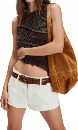 Free People Pink Sands Smocked Top In Chocolate