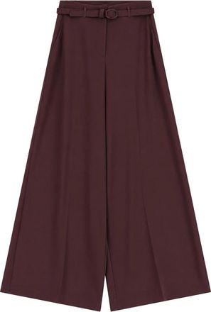 Imperial Pantalone Palazzo Vita Alta Con Cintura - Dames - Wijde Broeken - Paars - XS - Polyester - Broeken