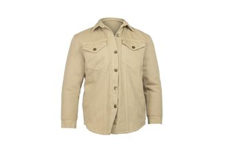 Nanushka Lined Faux Shearling Jacket in Beige Cotton
