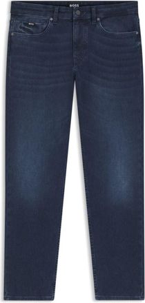 BOSS Delaware slim-fit jeans in blue knitted denim