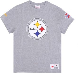 Mitchell & Ness NFL Team Origins Top Pittsburgh Steelers - Heren - T-shirts - Grijs - XL - Katoen - Tops