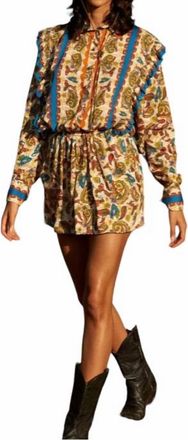 Carolina K Lais Mini Dress In Paisley Cream