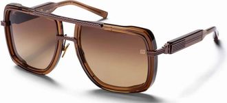 Balmain SOLDIER Brown Navigator Unisex Sunglasses BPS-160C BRN-BRN 59