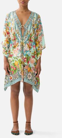 Camilla Short V Neck Kaftan W Ring Front Trim in Magic Of The Mercado at Nordstrom