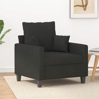 vidaXL Sill&oacute;n De Tela Negro 60 Cm Vidaxl