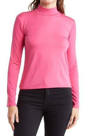 Go Couture Spring Turtleneck Long Sleeve Sweater Tee in Dahlia at Nordstrom Rack, Size X-Large