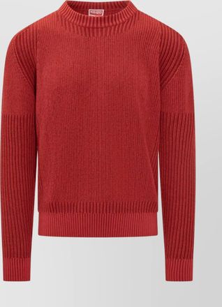 Kenzo textured knit crewneck sweater with ribbed cuffs
