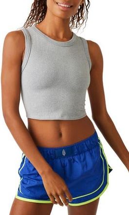 Free People FP Movement Free Throw Crop Muscle Tank Top in Heather Grey at Nordstrom Rack, Size X-Large