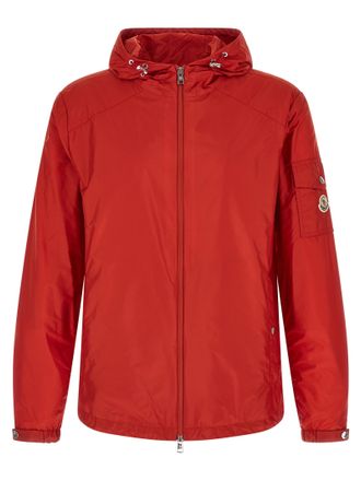 Moncler Red Polyamide Shell Mens Jacket