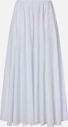 Staud Milano pleated cotton maxi skirt