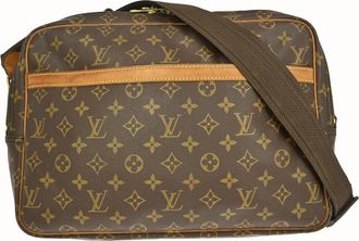 Louis Vuitton Reporter Monogram Canvas Brown Canvas Handbag (Pre-Owned)