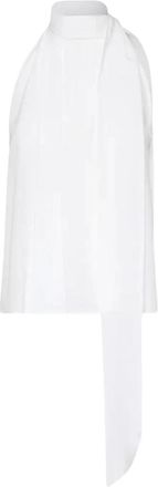Max Mara Mouwloze Cr&ecirc;pe de Chine Top - Dames - Blouses - Wit - 2XS - Overhemden