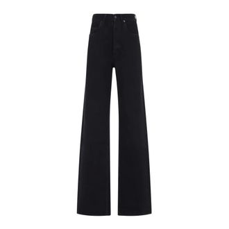 Saint Laurent Wide Leg Trousers - female - Saint Laurent - Wide Jeans - Black - W25 - Jeans