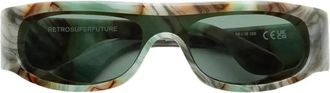 Retro Superfuture Pharoah Onyx Green Zonnebril - unisex - Zonnebrillen - Groen - ONE Size - Accessoires