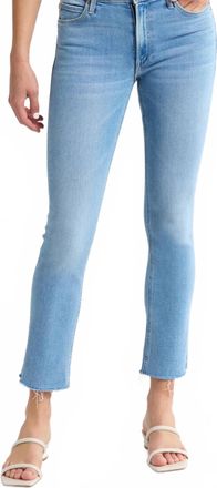 Mother Mid Rise Dazzler Ankle Fray Jeans In Blessing In Disguise