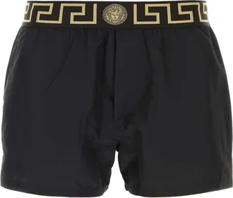 Versace Black Polyester Swimming Shorts