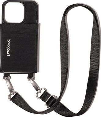 Baggallini On The Go IPhone Card Case Crossbody Wallet Black : iPhone 15 Pro, Nylon