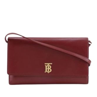 Burberry Pre-owned Cross Body Bags, female, Red, Size: ONE SIZE Pre-owned Wallet on Strap