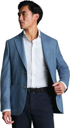 CHARLES TYRWHITT Wool Silk Jacket in Denim Blue at Nordstrom, Size 44