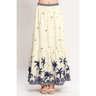 Flying Tomato Print Cotton Maxi Skirt in Off White at Nordstrom Rack, Size Medium
