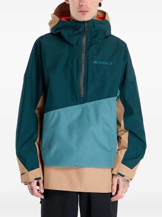 adidas colour-block coat - Verde