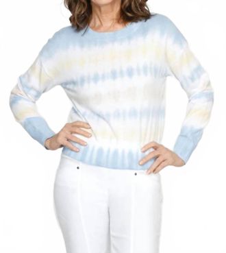 Elliott Lauren Tie Dye Crew Sweater In Yellow