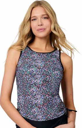 Free Country Womens Full Side Shirring Tankini Top