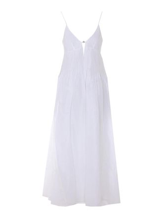 Tory Burch White Waisted Linen Dress