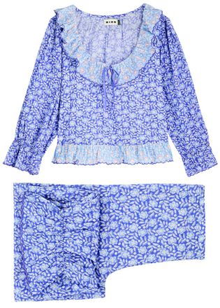 Rixo Rixo Bobbie Floral-print Cotton Pyjama set - Blue - 6 (UK6 / XS) - 6 (UK6 /xS)