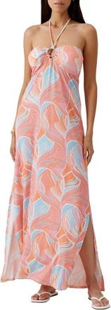 Melissa Odabash Harriet Halter Cover-Up Maxi Dress in Cosmic at Nordstrom, Size X-Small