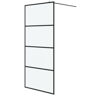 vidaXL Vidaxl - Mampara De Ducha Vidrio Esg Esmerilado Negro 90x195 Cm
