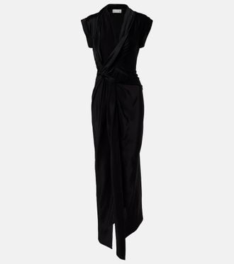 Victoria Beckham Draped asymmetric midi dress