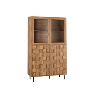 Klast Vitrina doble efecto madera natural 108 cm x 180 cm
