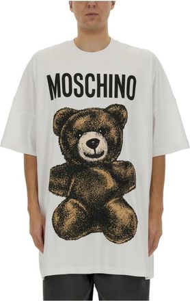 Moschino T-Shirts - Heren - T-shirts - Wit - M - Katoen - Tops