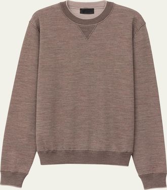 Iris Von Arnim Mens Dawson Wool Crewneck Sweater