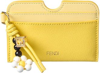 Fendi Fendi Ff Diamond Leather Card Case