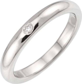 Tiffany & Co. Silver Platinum 950 Band Ring (Pre-Owned)