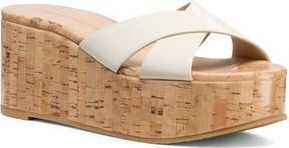 Stuart Weitzman Dayna Platform Wedge Sandal in Cream. at Nordstrom Rack, Size 10.5