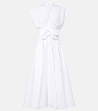 Alaia Ala&iuml;a Vestido midi de popel&iacute;n de algod&oacute;n
