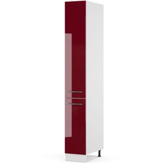 Vicco Mobile bagno alto Fame-Line, Rosso bordeaux lucido, 30 x 206.8 cm