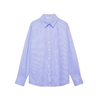Anine Bing Overhemden, Dames, Blauw, S, Katoen, Essie Shirt