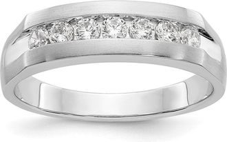 Diamond2Deal 14k Gold Lab Grown Diamond Wedding Band Ring 1/2Ct Clarity- VS Color- D-E