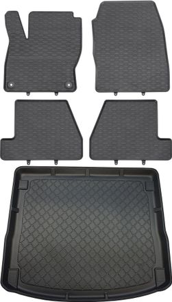 OEM Juego De Alfombrillas De Goma Para Coche Y Alfombrilla Para Maletero Para Ford Focus Iii Estate (marzo De 2011 A Agosto De 2018)