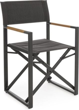 BIZZOTTO Klappbarer Premium Outdoor Stuhl Lagun mit Armlehnen - Anthrazit